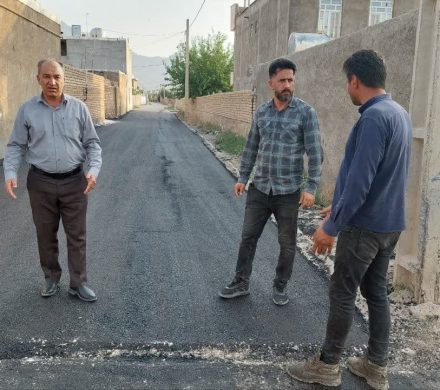 نهضت آسفالت و خداحافظی با کوچه‌های خاکی در شهر قره‌بلاغ – کوچه‌ی مسجد امام حسین (ع) محله‌ی بیگ‌اینالو