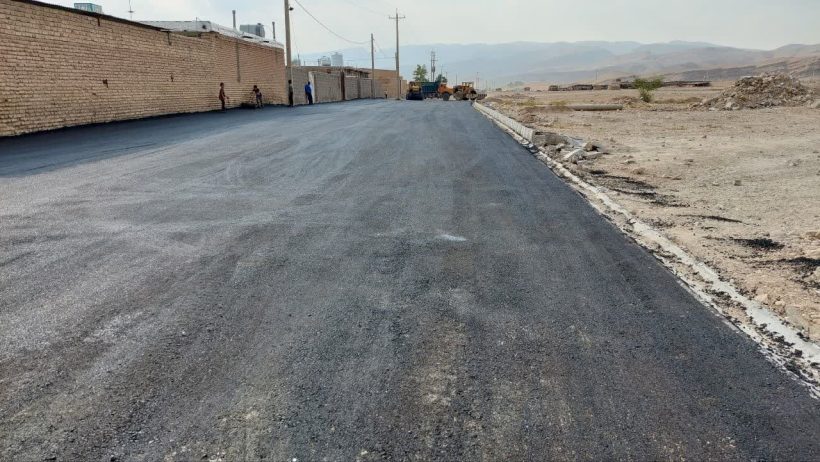 نهضت آسفالت و خداحافظی با کوچه‌های خاکی در شهر قره‌بلاغ – خیابان آرامستان بهشت زهرا محله‌ی بیگ‌اینالو