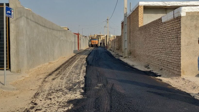 نهضت آسفالت و خداحافظی با کوچه‌های خاکی در شهر قره‌بلاغ – کوچه‌ی سحر محله‌ی بیگ‌اینالو