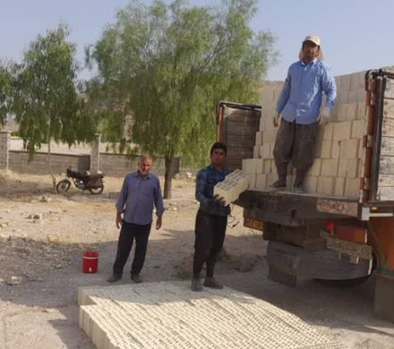 خرید، حمل و تخلیهی آجر سفالی در محل پارک تپهی نورالشهدا
