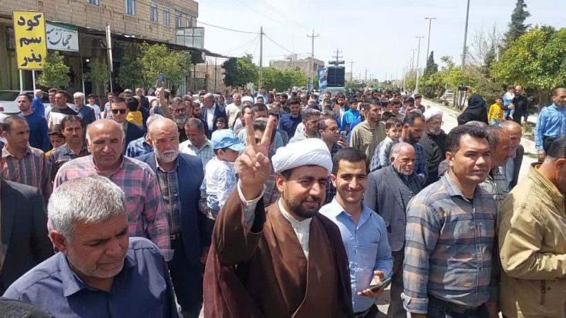 حضور گسترده‌ی اقشار مختلف مردم منطقه‌ی ششده و قره‌بلاغ در مراسم راهپیمایی روز قدس