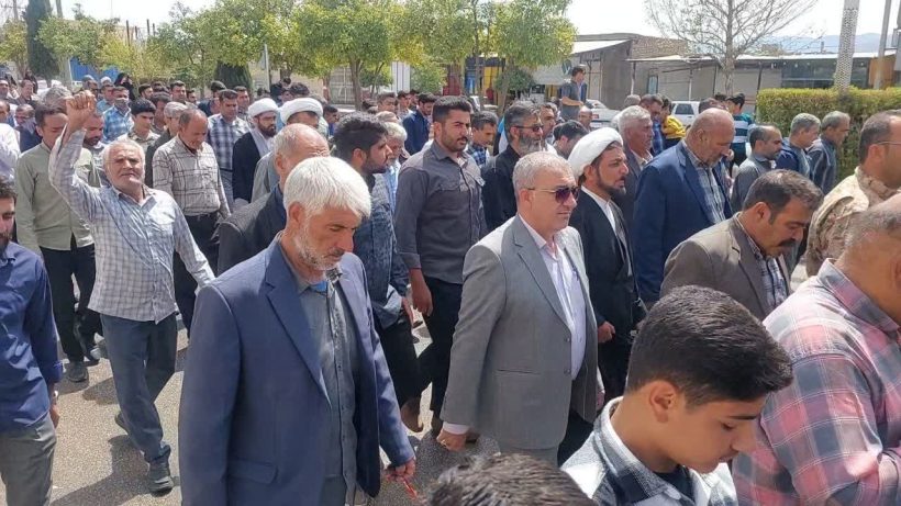 حضور گسترده‌ی اقشار مختلف مردم منطقه‌ی ششده و قره‌بلاغ در مراسم راهپیمایی روز قدس